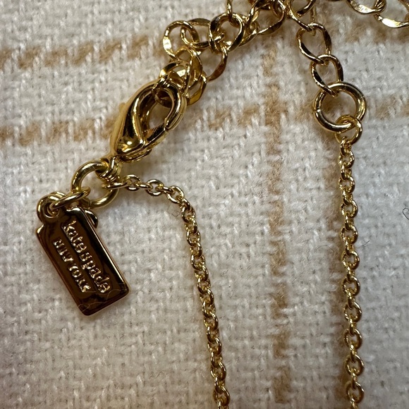 Kate Spade Gold Chain Necklace with Pink Confetti Pendant - Picture 2 of 3